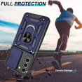 thumbnail image 4 of for Samsung Galaxy S21 FE Case with HD Screen Protector, Heavy Duty Shockproof with 360 ° Rotation Metal Kickstand [Military Grade] Protective Case for Galaxy S21 FE 5G, Blue, 4 of 14