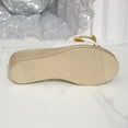 thumbnail image 4 of HomeDM Womens Wedge Platform Sandals Bow Knot Slip on Open Toe Beach Slide Sandals, White Size 7, 4 of 9