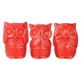thumbnail image 1 of Urban Trends Gloss No Evil Ceramic Owl Figurine - Set of 3, 1 of 2