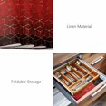 thumbnail image 6 of Placemats 1 Pack, Ombre Red Geometric Woven Placemat, Linen Place Mats for Kitchen/Dining Tables, Modern Abstract Art Washable Table Mats for Party, 6 of 8