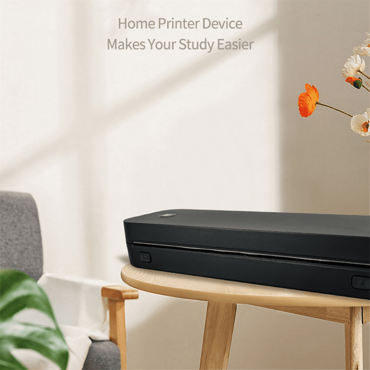 Portable Mini A4 Printer No Ink Printing A4 Thermal Printer for Phone PC Tattoo Transfer Printer White