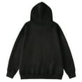 thumbnail image 3 of Hoodie Casual Long Sleeve Solid Color Sweatshirt Plus Size Round Neck Hoodies for Men Trendy Loose Fit Drawstring Daily Tops(Clearance-Sale,Black,L), 3 of 3