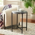thumbnail image 2 of SAFAVIEH Gustavia 23" Round End Table, Grey Marble/Black, 2 of 8