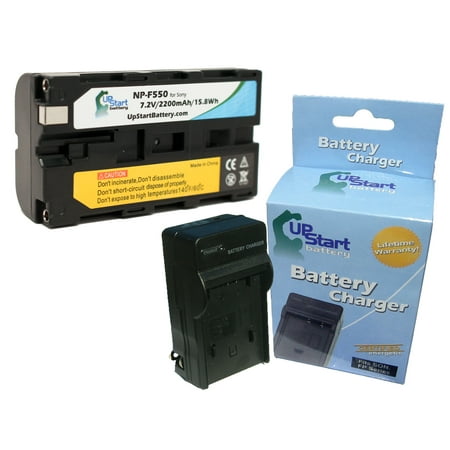 Sony NP-F750 Battery and Charger - Replacement for Sony NP-F550 Digital Camera Batteries and Chargers (2200mAh  7.2V  Lithium-Ion)