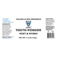 thumbnail image 4 of Polvo dental con goma de menta y mirra | Pasta de dientes natural | Sin flúor | Blanqueador | Pulido | Valhalla Spa Organics 1.5 oz, 4 of 6