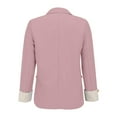 thumbnail image 5 of Blazer for Women, Yigetop Women's Casual Solid Color Suit Jacket Lapel Keep Warm and Slim Loose Long Sleeve Fashion Cardigan Coat Fitted Blazers for Women Pink XL, 5 of 9