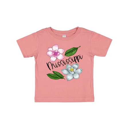 

Inktastic Mississippi Magnolia Flowers and Leaves Boys or Girls Baby T-Shirt