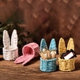 thumbnail image 3 of Mini Easter Baskets, 2.9X5.3inch Small Easter Woven Baskets, Egg Hunt Basket, Easter Decorations, Spring Party Favor Basket, Gift Basket for Holiday Celebrations, Easter Egg Hunt, Party Decor, 3 of 7