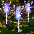 thumbnail image 4 of 2 Pack Garden Solar Lights,Angel Statue Light with 14 LED,Waterproof Solar Angel Statue,Angel Garden Stake Lights for Lawn Garden Gift Cemetery Holiday,Purple, 4 of 12