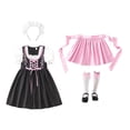 thumbnail image 4 of KAUOD Teen Girls 4pc Cute Dirndl Dress Outfits Oktoberfest Traditional Performance Midi Dresses with Hairband Skirts Socks, 4 of 4