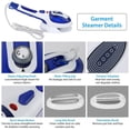 thumbnail image 5 of Handheld Steamer for Clothes, Mayin Portable Garment Wrinkle Remover with Temperature Control, Clothing Steamers Iron w/ 2 Brushes Portable, Fabric Steam Brush for Home and Travel, Blue, 5 of 7