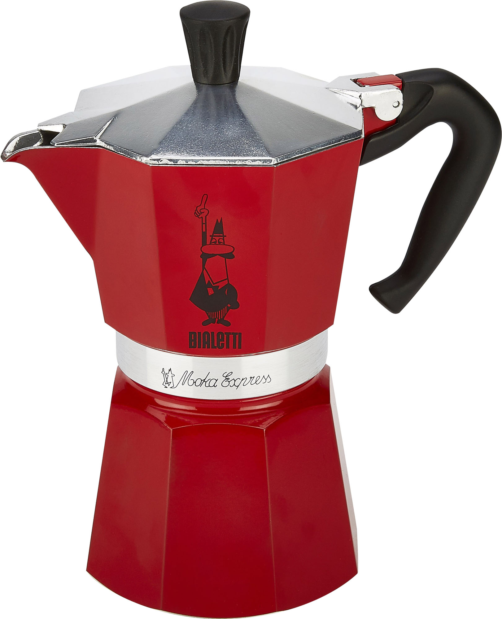 Rapid Stove Top Coffee Brewer,300ML 6‑Cup Capacity Aluminum Coffee Machine Moka Pot Accessories for Office Home Use Stovetop Espresso Maker Moka Pot for Great Flavored Strong Espresso Red 