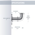 thumbnail image 5 of Rod Desyne Industrial Pipe Design Heavy Duty Wall Hook -  1 Piece, 5 of 5
