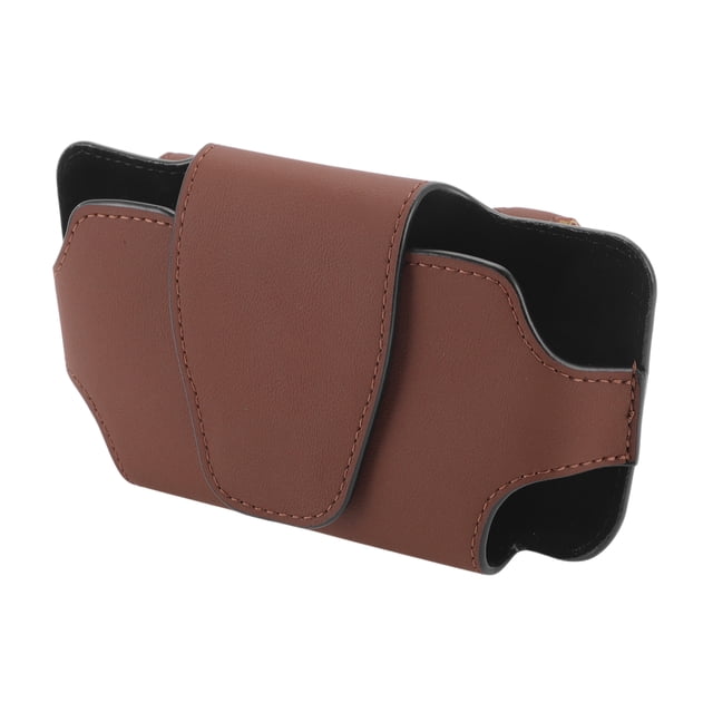Estuche para Gafas de Sol del Coche Único Bargains Magnético Universal Soporte para Gafas de Visera del Coche Cuero PU Rojo 17.5x10cm 1 Pcs