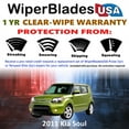 thumbnail image 2 of 2011 Kia Soul Beam Wiper Blades Wipers w/1yr Warranty (Set of 3) w/Rear Wiper (WiperBladesUSA), 2 of 5