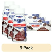 (3 pack) Equate Nutritional Shake Plus, Chocolate, 8 fl oz, 24 Count