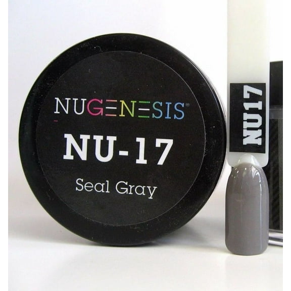 NUGENESIS Nail Color Dip Dipping Powder 1.5oz/jar - NU17 Seal Gray