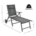 thumbnail image 3 of Costway  Patio Reclining Chaise Lounge Padded Chair Aluminum Adjust Neck Pillow, 3 of 10