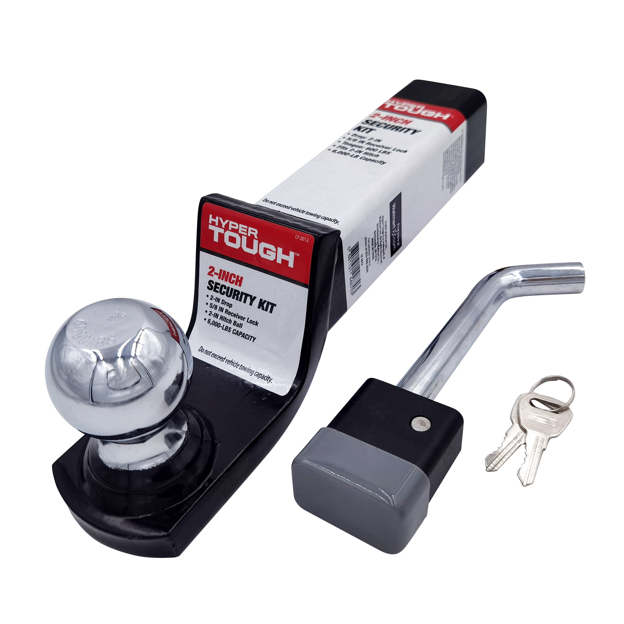 HyperTough Ball Mount Security Kit, 2 inch Drop and 2 inch Hitch Ball