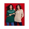 thumbnail image 2 of Roaman's Women's Plus Size Fair Isle Pullover Sweater, 2 of 5