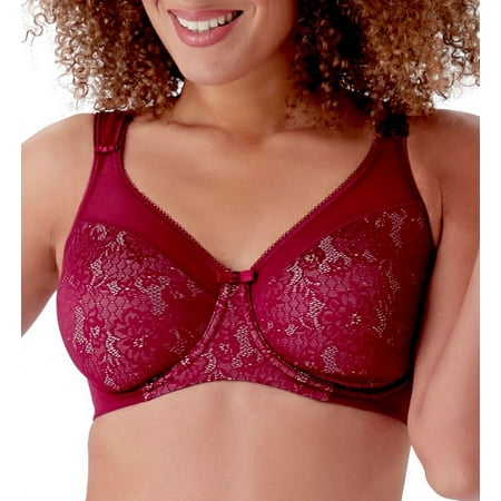 Women s Berlei B521 Beauty Everyday Underwired Minimizer Bra (Burgundy 36E)