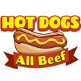 thumbnail image 1 of Hot Dogs 12" Concession Decal Sign Cart Trailer Stand Sticker Equipment, 1 of 1