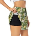 thumbnail image 3 of Lsque Happy Easter Printed Women's Running Shorts with Liner Pockets,Elastic Quick Dry Workout Athletic Gym Yoga Shorts,Womens High Waist Shorts-X-Large, 3 of 9