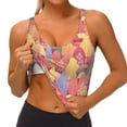 thumbnail image 4 of Naloa Colorful Autumn Forest Trees Sports Bras for Women, High Support Bra with Removable Pads, Comfortable - Large, 4 of 9