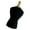 Black, variant on Velvets Jewelry Bust Stand for Necklace Exhibition 18x34.5cm Retail Display Unit