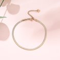 thumbnail image 1 of Pulseras de tobillo para mujer: Esta tobillera con cadena de serpiente está hecha con acero inoxidable de primera calidad y un tratamiento de fortalecimiento especial., 1 of 5