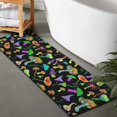 thumbnail image 2 of Red Mushroom Black Pattern Bathroom Rugs Mat,Non Slip Microfiber Bathroom Rug,Rubber Backing,Soft Bathroom Mats for Bathroom Floor,Tub and Shower,47x17in(120x43cm), 2 of 5