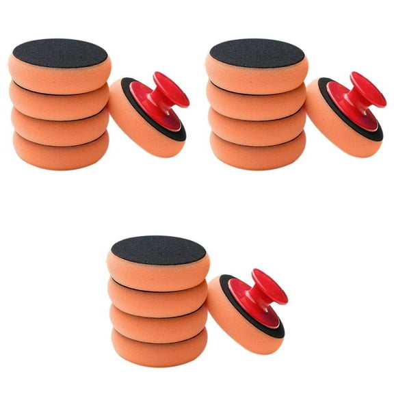 18Pcs/Set Car Wax Wash Polish Pad Sponge Cleaning Foam Kit Microfiber Applicator Pads with Gripper Handle Car-Styling