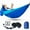 Blue, variant on TEIPUERY Camping Hammock, Lightweight Portable Hammocks with Two Tree Straps,Single or Double Travel Swing Nylon Camp Hammocks,Camping Gear for Outside Hiking Beach Backpack Travel