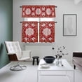 thumbnail image 4 of Red Boho Kitchen Curtains Sets for Windows 36 Inch Length, Multicolored Colorful Tainted Pattern Tribal Rod Pocket Window Treatments Tier Curtains and Valances Set for Bedroom/Bathroom, 4 of 8