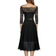 thumbnail image 4 of Icvfdpl Robes d'Été pour Femmes, Robe de Mariage Formelle en Dentelle Col Élégante Robes d'Été pour Femmes, TG, 4 of 7