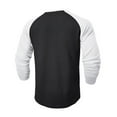 thumbnail image 3 of Jalioing Long Sleeve Shirts for Men Casual Color Block Crew Neck Button T Shirt Fashion Basic Texture Tops, 3 of 5