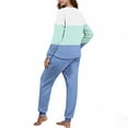 thumbnail image 5 of Women's Plush Winter Pajama Set with Printed Round Neck Long Sleeve Top and Drawstring Pants for Cozy Sleepwear, 5 of 7