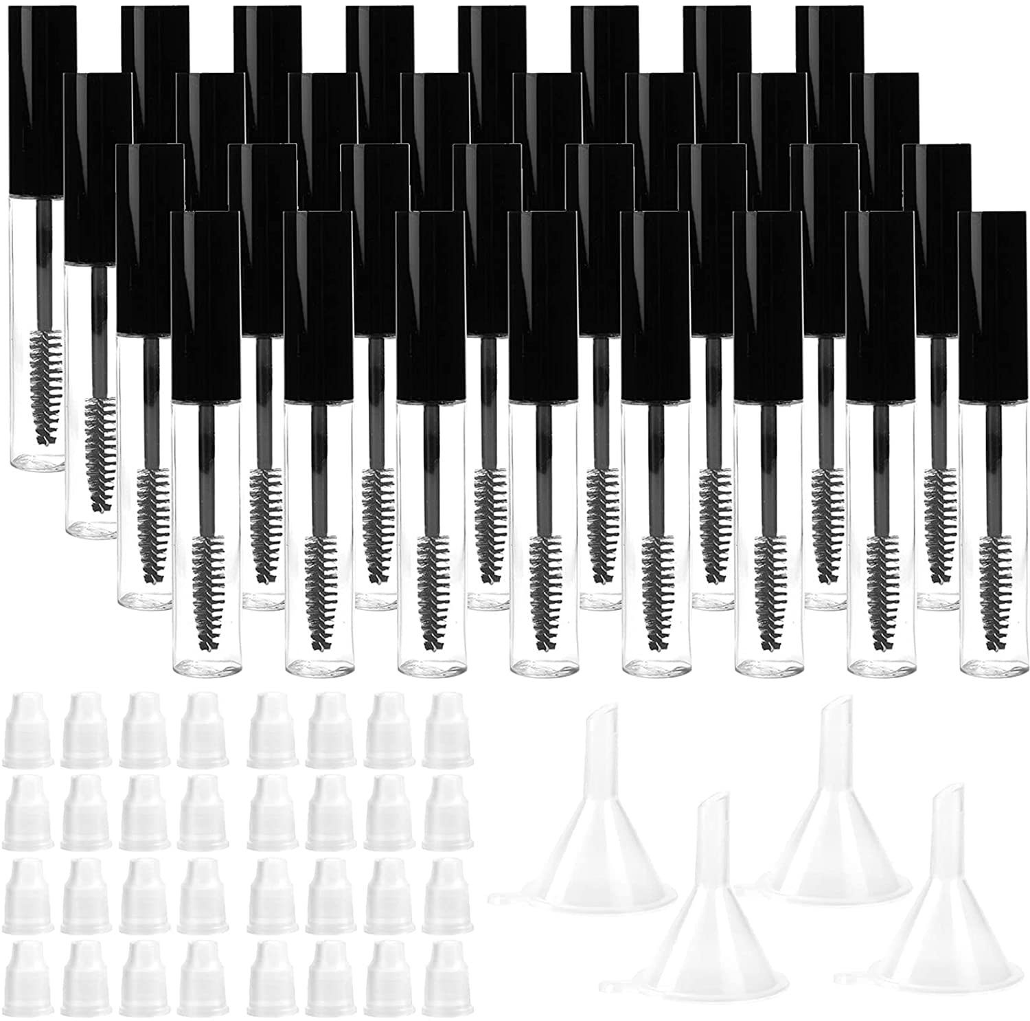 32 Pack 10Ml Empty Mascara Tube With Eyelash Wand Eyelash Cream