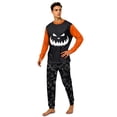 thumbnail image 3 of Family Matching Pajamas Halloween Party 2 Piece Sets Casual Pjs Family Jammies Long Sleeve Cute Funny Halloween Pumpkin Face Trendy Holiday Family Pajamas Men S, 3 of 5