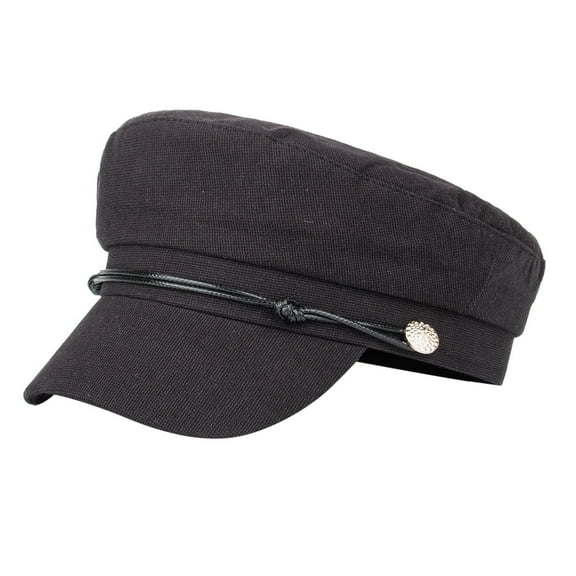 Dyfzdhu Women Winter Warm Leisure Solid Color Hedging Sun Hat Beret Black