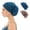 Blue+brown, variant on 2 Pack Lace Beanie Hat Turban Chemo Cap Cancer Headwear Head Hair Covering Wrap for Women Sleeping Cap Night Hat.