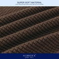 thumbnail image 5 of Subrtex 4-Piece Stretch Textured Grid Sofa Cover Slipcover,Separate Cushion Cover(Chocolate, Sofa), 5 of 8