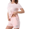 thumbnail image 5 of INSPIRE CHIC Women's Sleepwear Crew Neck Nightwear with Shorts Loungewear Pajama Set M Pink Cat, 5 of 5