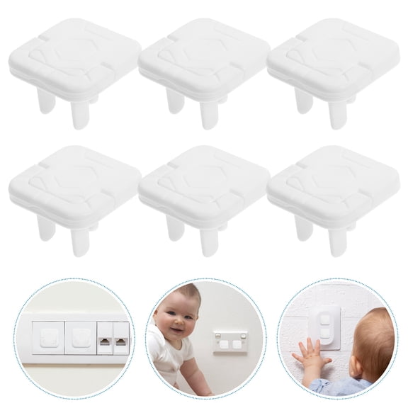 OATIPHO 12Pcs Socket Safety Covers Outlet Guard White PP Electrical Outlets