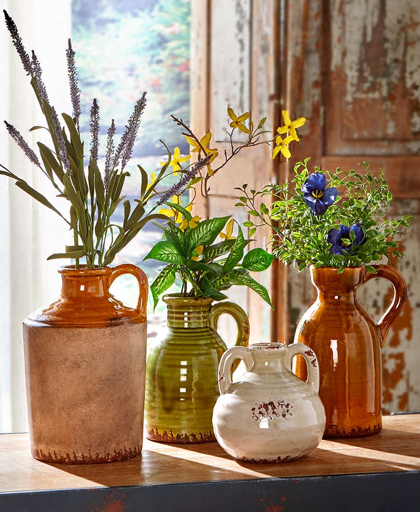 Rustic Ceramic Urn Pottery Vase Walmart Com