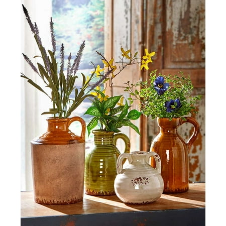 Rustic Ceramic Urn Pottery Vase Walmart Com