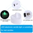 thumbnail image 4 of Unique Bargains Bougies LED en Forme de Cœur Sans Flamme, Lumière Verte avec Pétales de Rose Rouges Artificiels, Lot de 24, 4 of 7