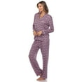 thumbnail image 3 of White Mark Ensemble de Pyjama à Manches Longues avec Boutons pour Femmes, 3 of 6