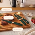 thumbnail image 2 of Beautiful by Drew Barrymore 4 Piece Steak Knife Set, Thyme Green, 2 of 9