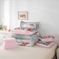 thumbnail image 5 of Feelyou Snowman Twin Bedding Sets 7-Piece for Kids, Christmas Cartoon Cabin Bedding Comforter Set, Western Festival Reversible Sheet Sets, Lightweight Room Decor, 5 of 7